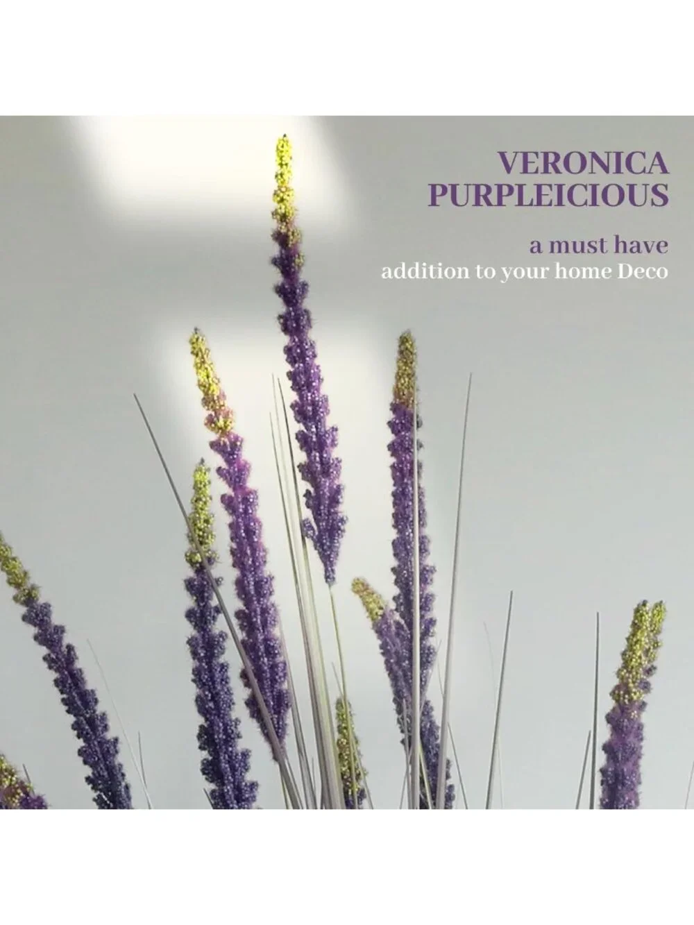 2-Pack 4ft Faux Veronica Speedwell Grass - Lush Purple Artificial Plants